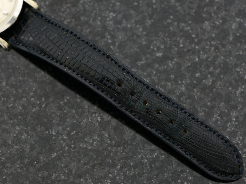 New Old Stock Genuine Lizard Dark Blue Hamilton marked Watch Band