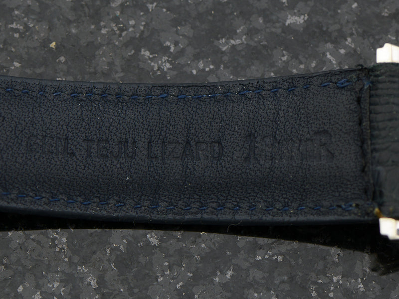 New Old Stock Genuine Lizard Dark Blue Hamilton marked Watch Band