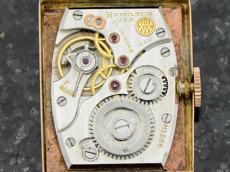 Hamilton  Coral Gold Rodney Vintage Watch Movement