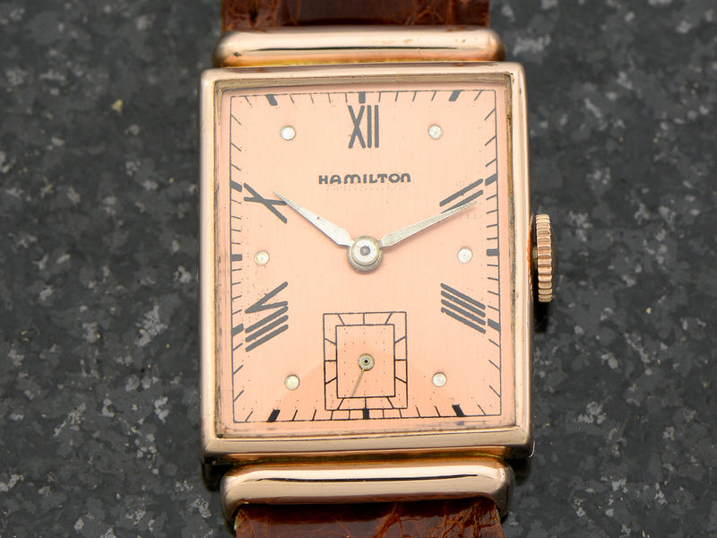 Hamilton 14K Coral Gold Rodney Vintage Watch