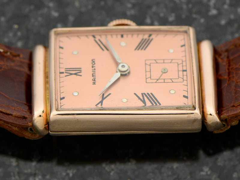 Hamilton 14K Coral Gold Rodney Vintage Watch