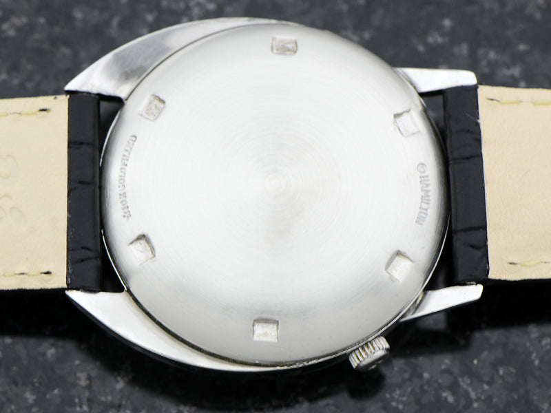 Hamilton Electric White GF Saturn Original Black Dial case back