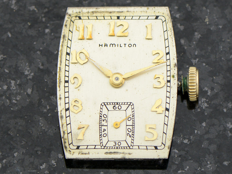 Hamilton 14K Solid Gold Donald Vintage Watch Dial