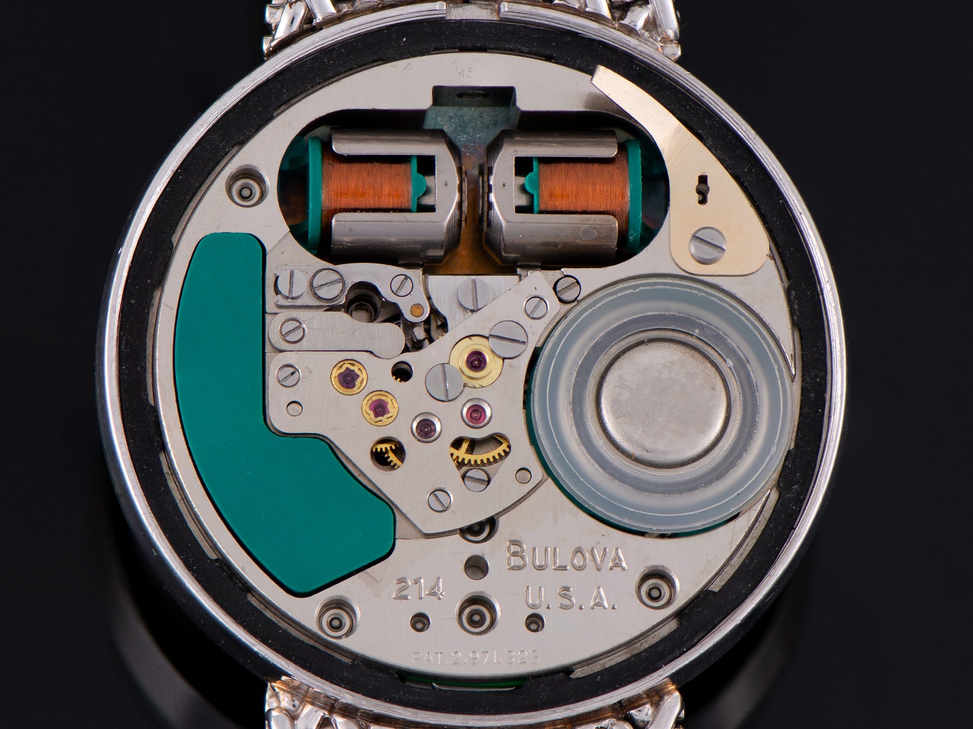 Bulova Accutron Platinum Watch With Integrated Bracelet
