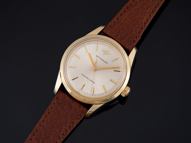 Wittnauer Electro-Chron Gold Cap Stainless Steel Watch