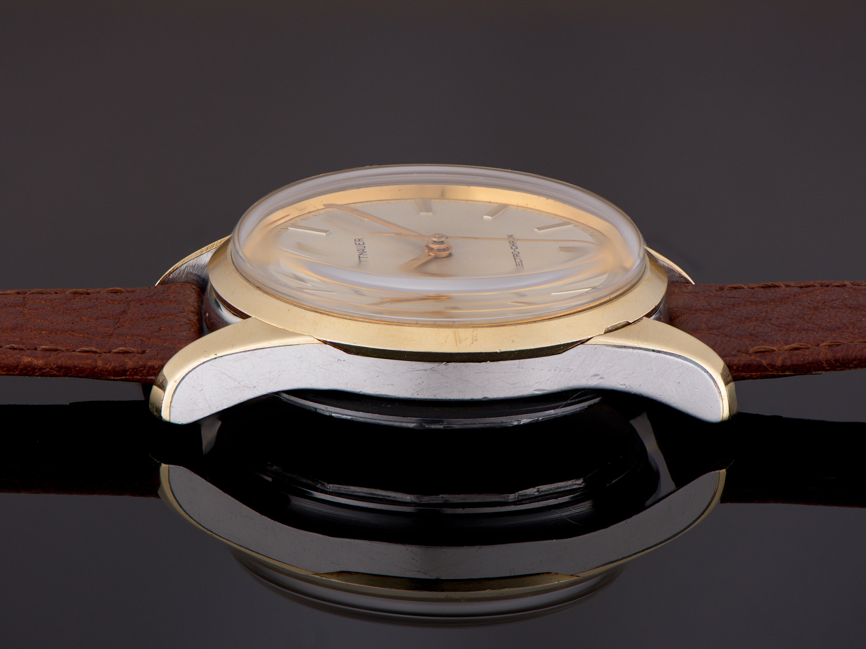 Wittnauer Electro-Chron Gold Cap Stainless Steel Watch