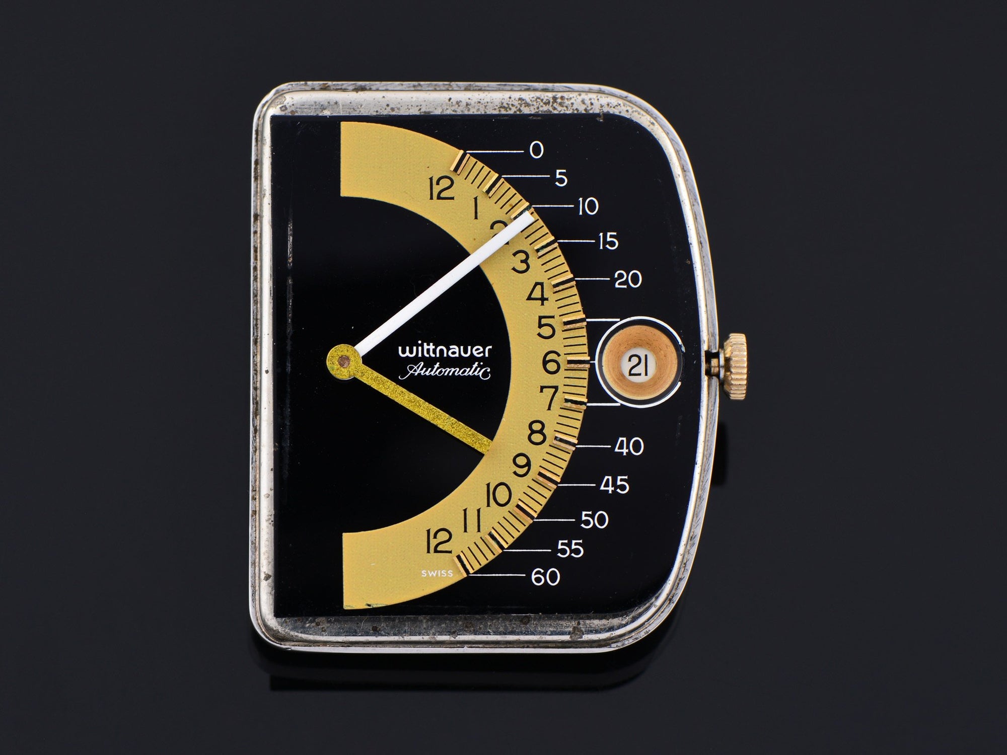 Wittnauer Futurama Black Dial & Original Bracelet Watch | Unwind