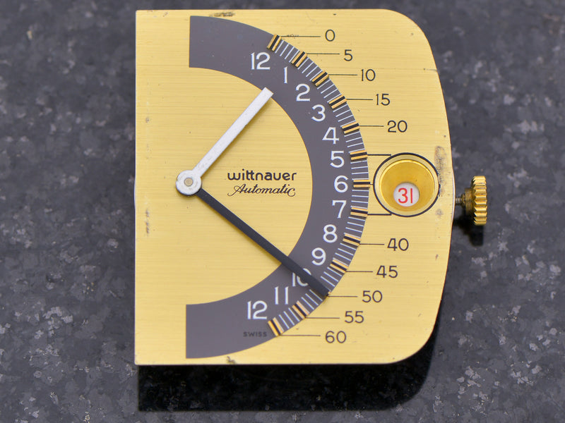 Wittnauer Futurama Gold Dial Watch With Box