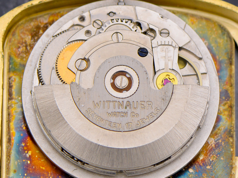 Wittnauer Futurama Gold Dial Watch With Box