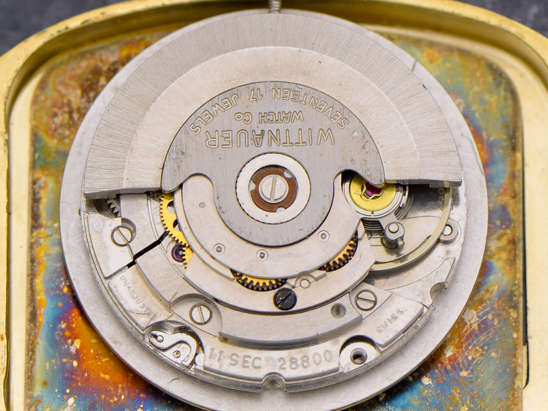 Wittnauer Futurama Gold Dial Watch With Box