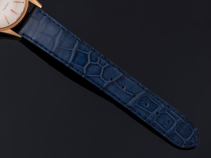 Zenith marked Genuine Crocodile Blue Strap