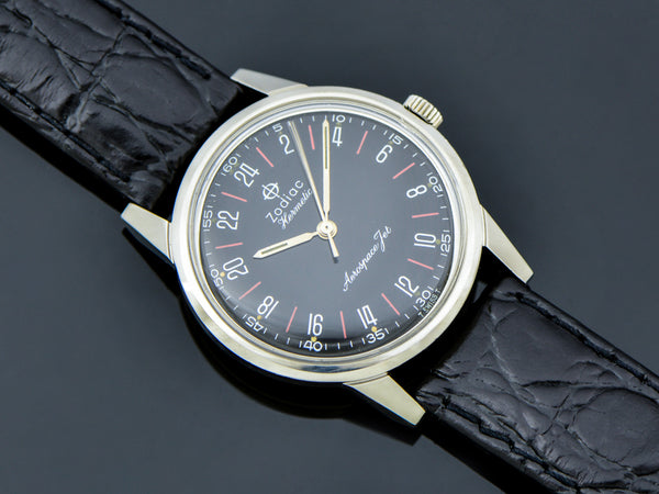 Zodiac Hermetic Aerospace Jet 24 Hour Pilots Watch