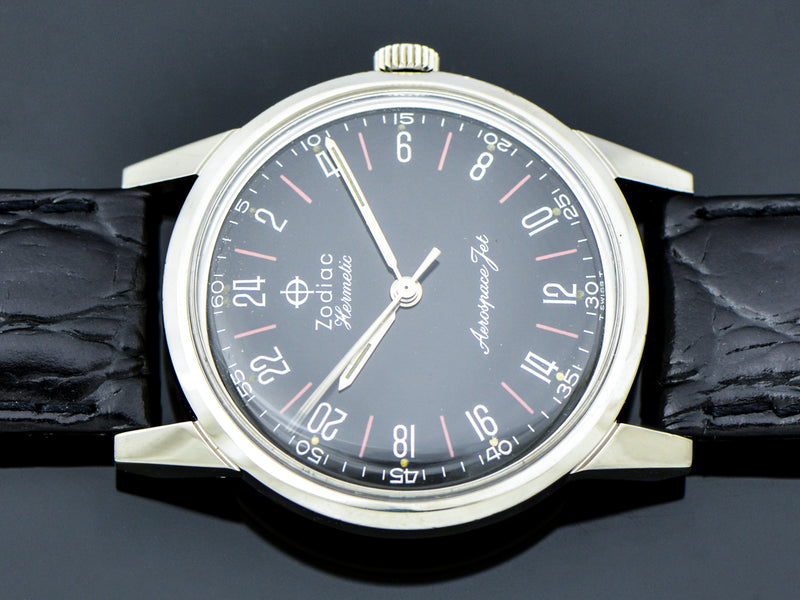 Zodiac Hermetic Aerospace Jet 24 Hour Pilots Watch