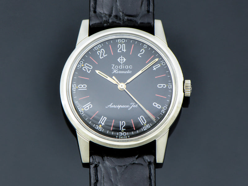 Zodiac Hermetic Aerospace Jet 24 Hour Pilots Watch