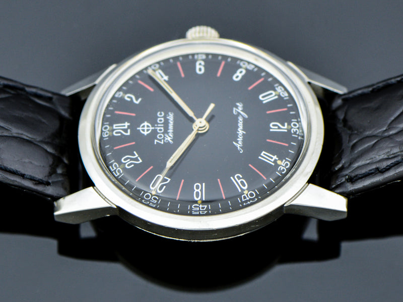 Zodiac Hermetic Aerospace Jet 24 Hour Pilots Watch