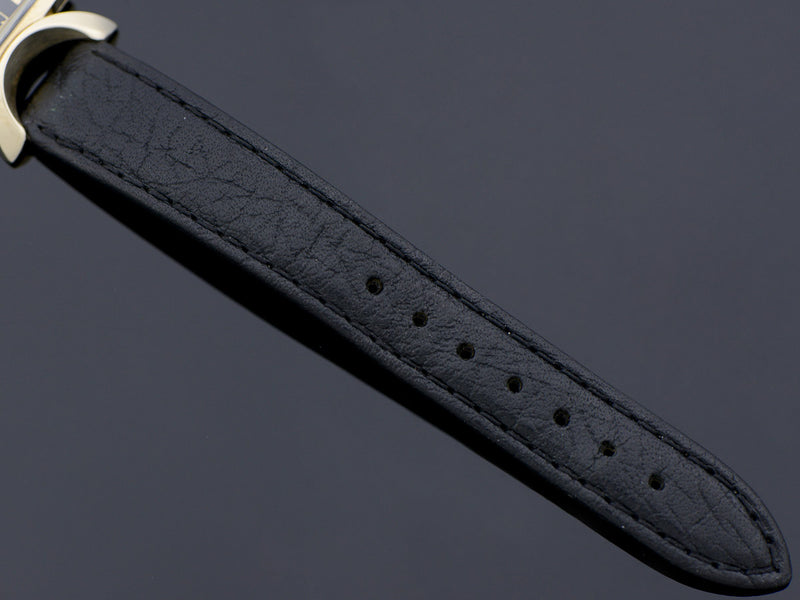 New Genuine Leather Black Band with matching gold tone buckle