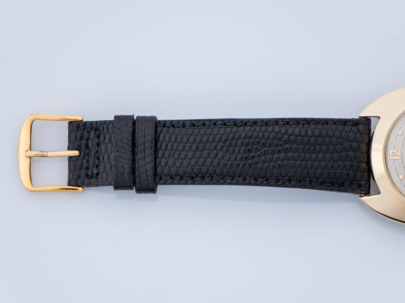 Brand New Old Stock Hamilton marked black strap with matching gold tone buckle